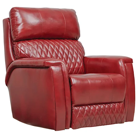 Contemporary Power Headrest Layflat Recliner with iRecliner Controls